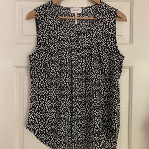 Laundry by Shelli Segal Black & White Tank Size M